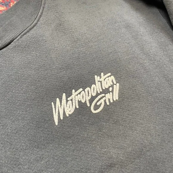 VTG‎ 80s 90s Metropolitan Grill local restaurant scene promo sweatshirt L USA - Picture 4 of 6